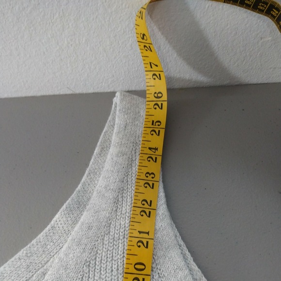 Gap Sweater Womens Large Gray Longline Tunic Vest Lagenlook Preppy Nautical Cozy - Picture 8 of 10